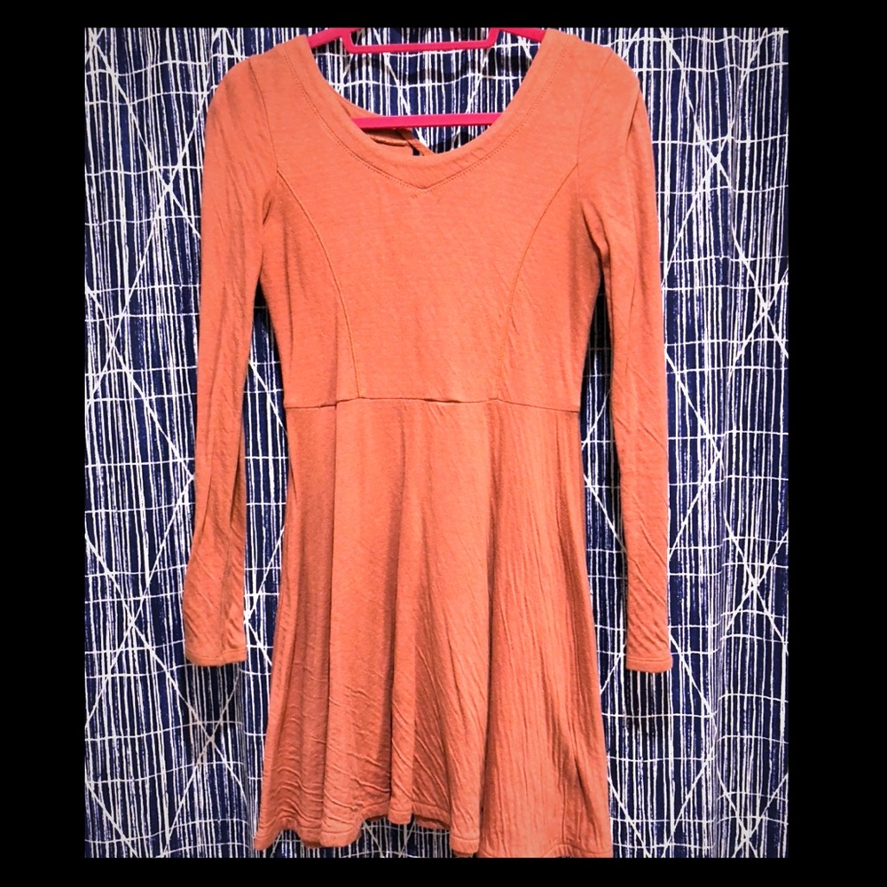 Free People Long Sleeve Lace Up Dress
